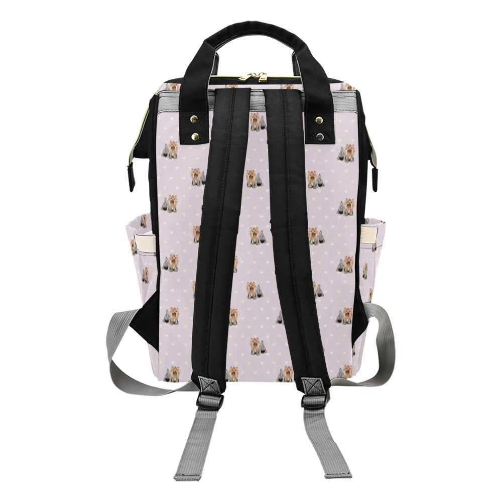 Yorkshire Terriers Print Design LKS302 Diaper Bag Backpack