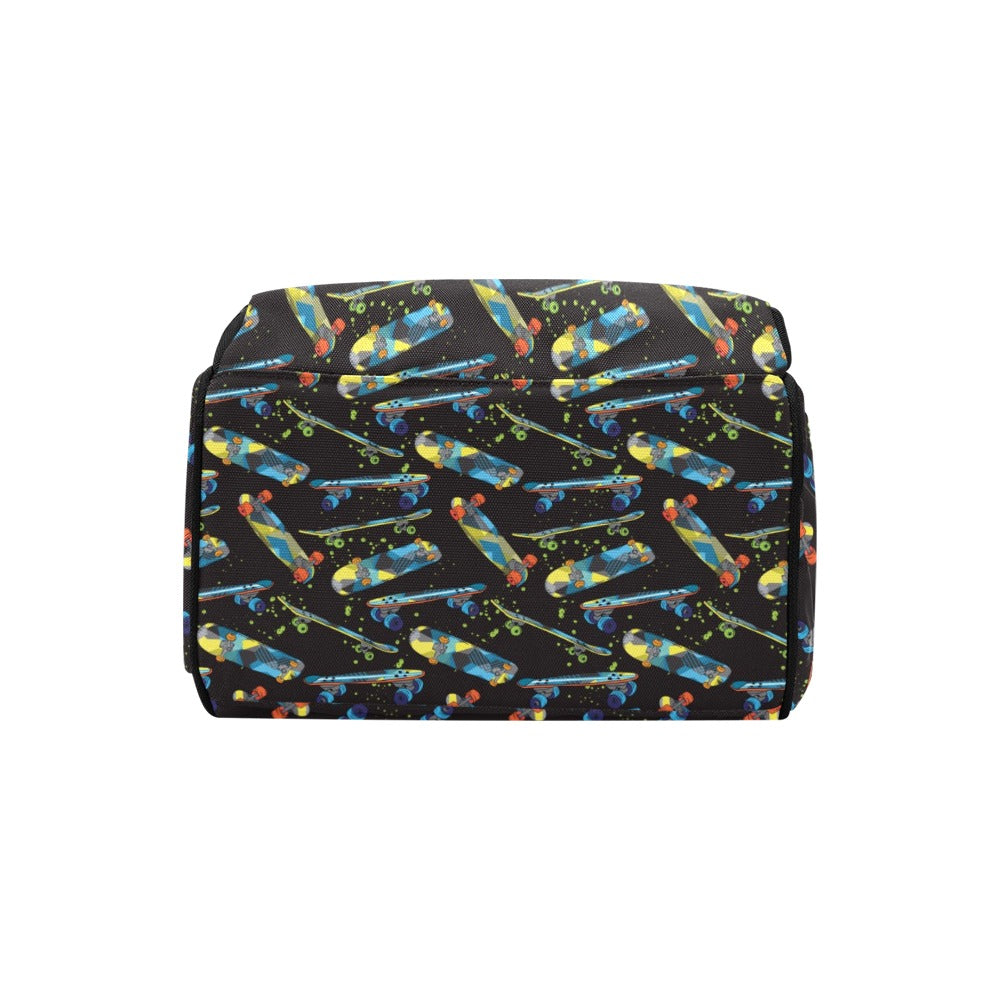Skateboard Print Design LKS305 Diaper Bag Backpack