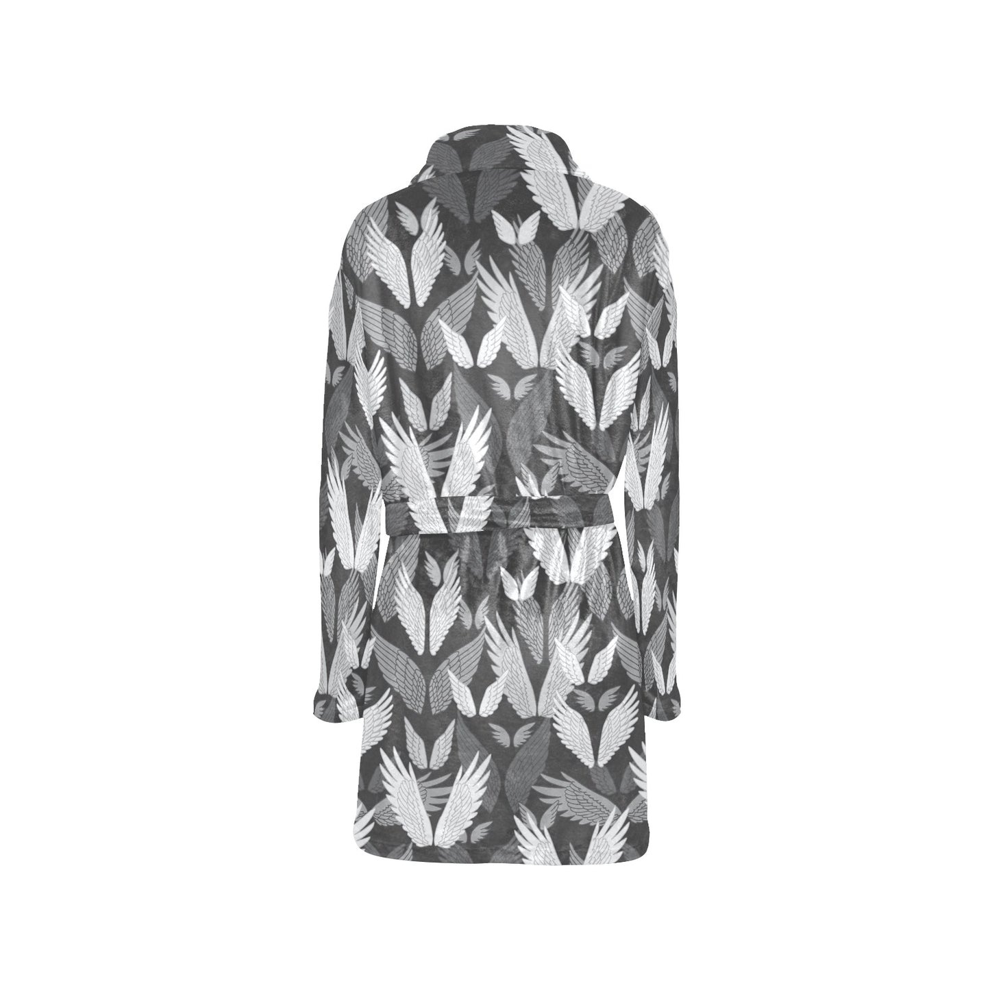 Angel Wings Pattern Design Themed Print Women's Fleece Robe