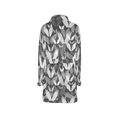 Angel Wings Pattern Design Themed Print Women's Fleece Robe