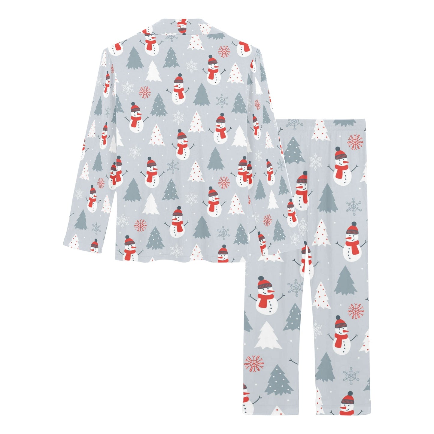 Snowman Print Design LKS302 Women's Long Pajama Set