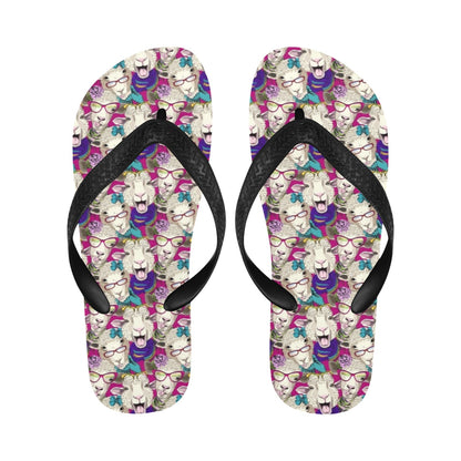 Sheep Print Design LKS403 Flip Flops
