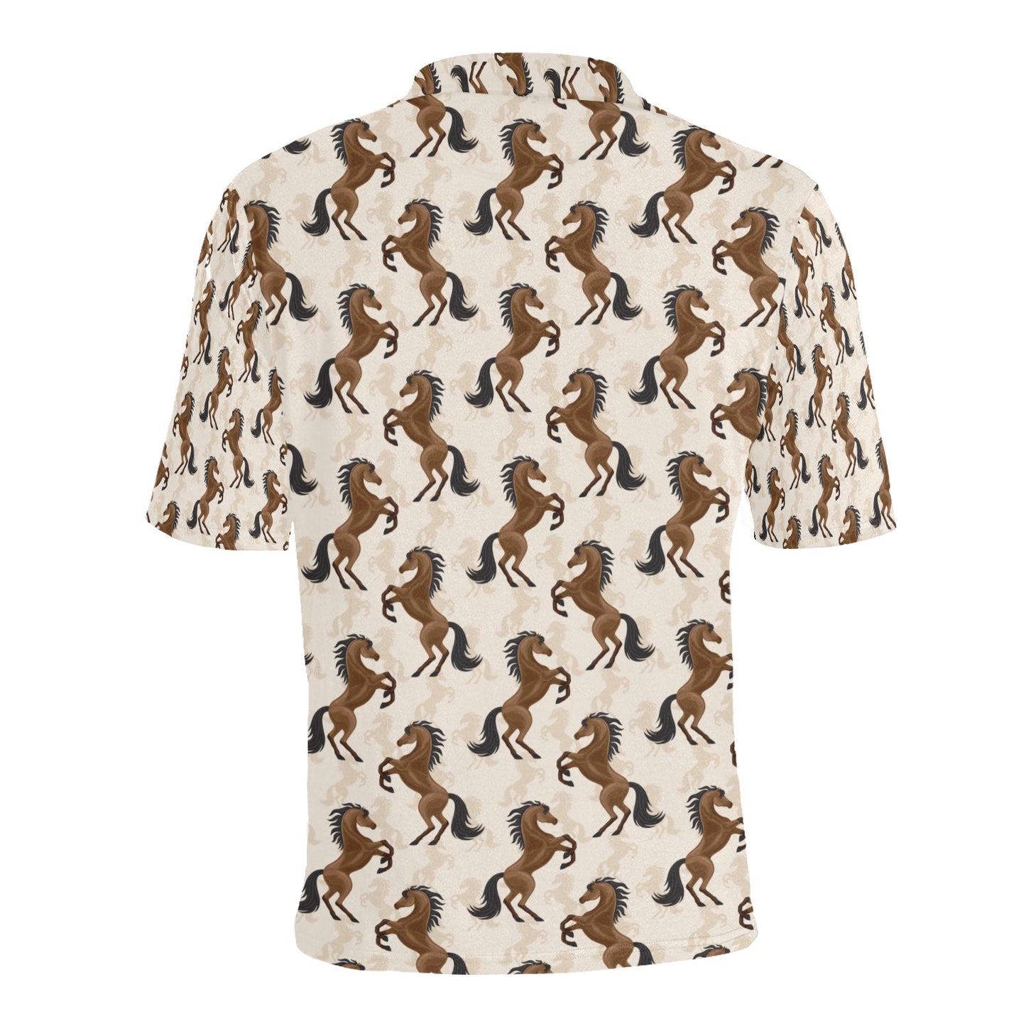 Horse Print Design LKS308 Men Polo Shirt