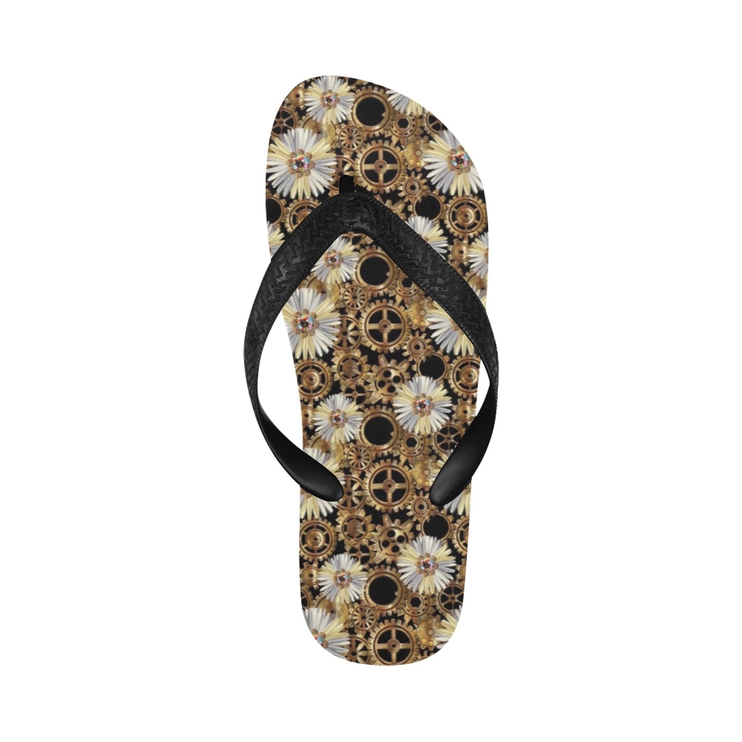 Steampunk Print Design LKS305 Flip Flops