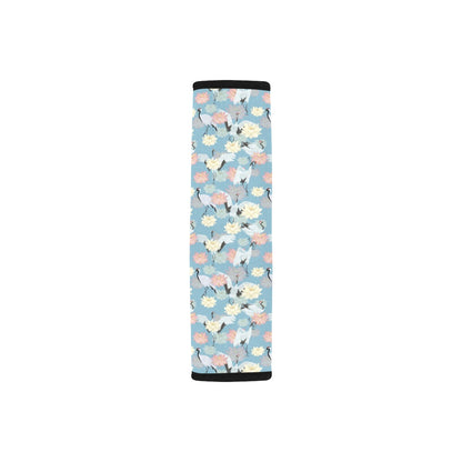 Water Lily Print Design LKS304 Car Seat Belt Cover