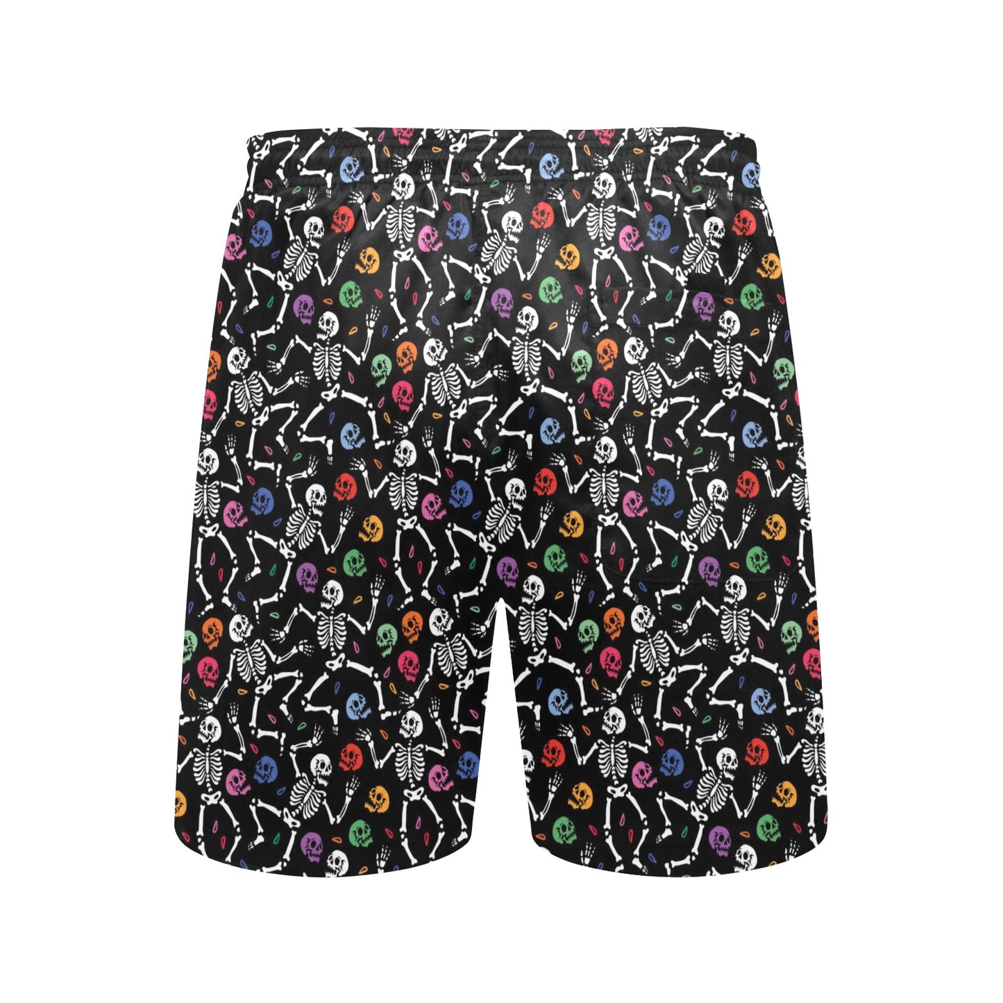 Skeleton Print Design LKS307 Men's Swim Trunks Beach Shorts