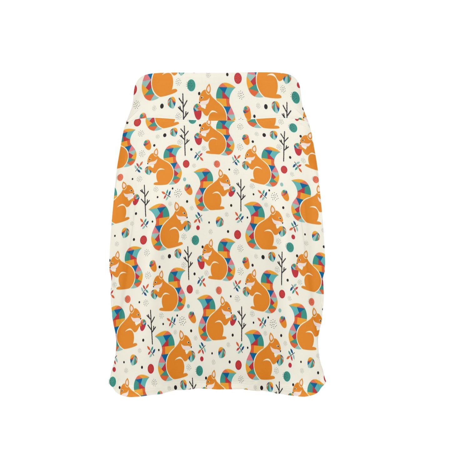 Squirrel Print Design LKS304 17" Golf & Pickleball Skort with Pockets