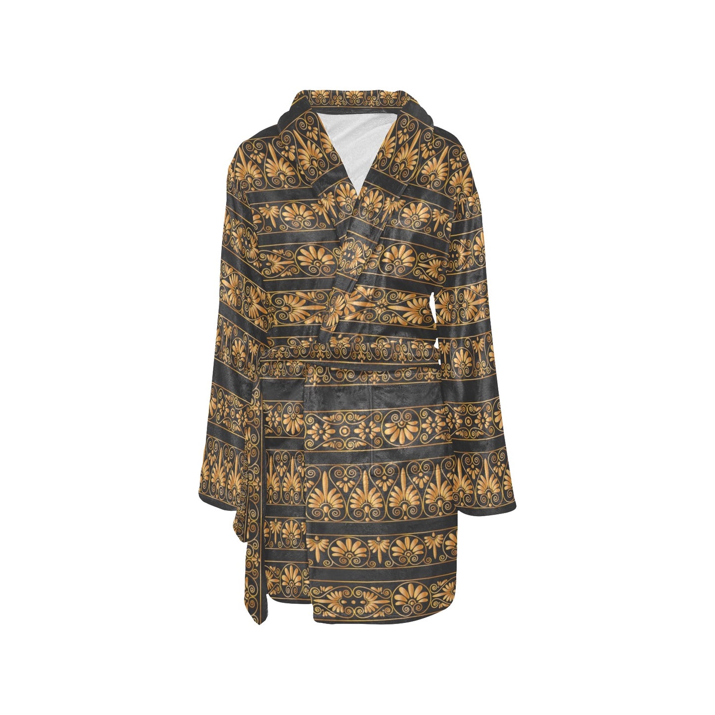Ancient Greek Print Design LKS303 Women's Fleece Robe