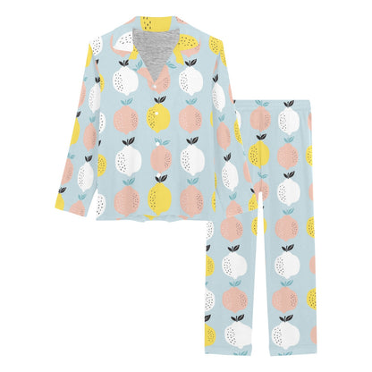Citrus  Pattern Print Design 03 Women's Long Pajama Set