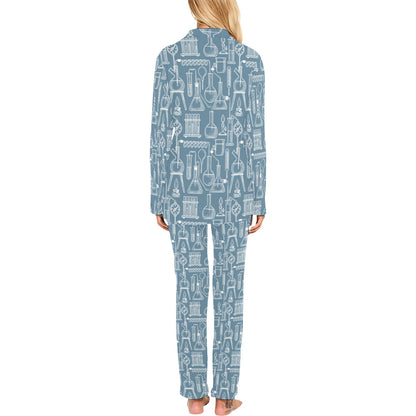 Chemical Pattern Print Design 05 Women's Long Pajama Set