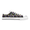 Skateboard Print Design LKS304 Women's White Low Top Shoes