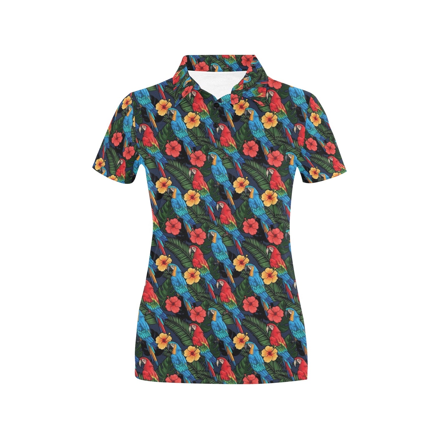 Parrot Pattern Print Design A01 Women's Polo Shirt