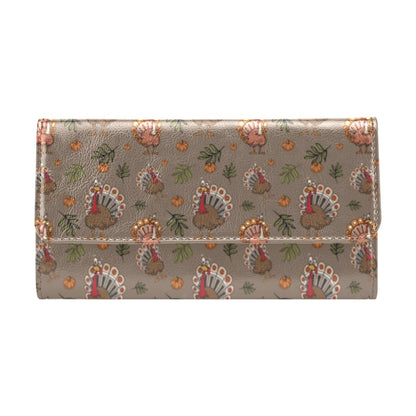 Thanksgiving Print Design LKS306 Women's Trifold Wallet