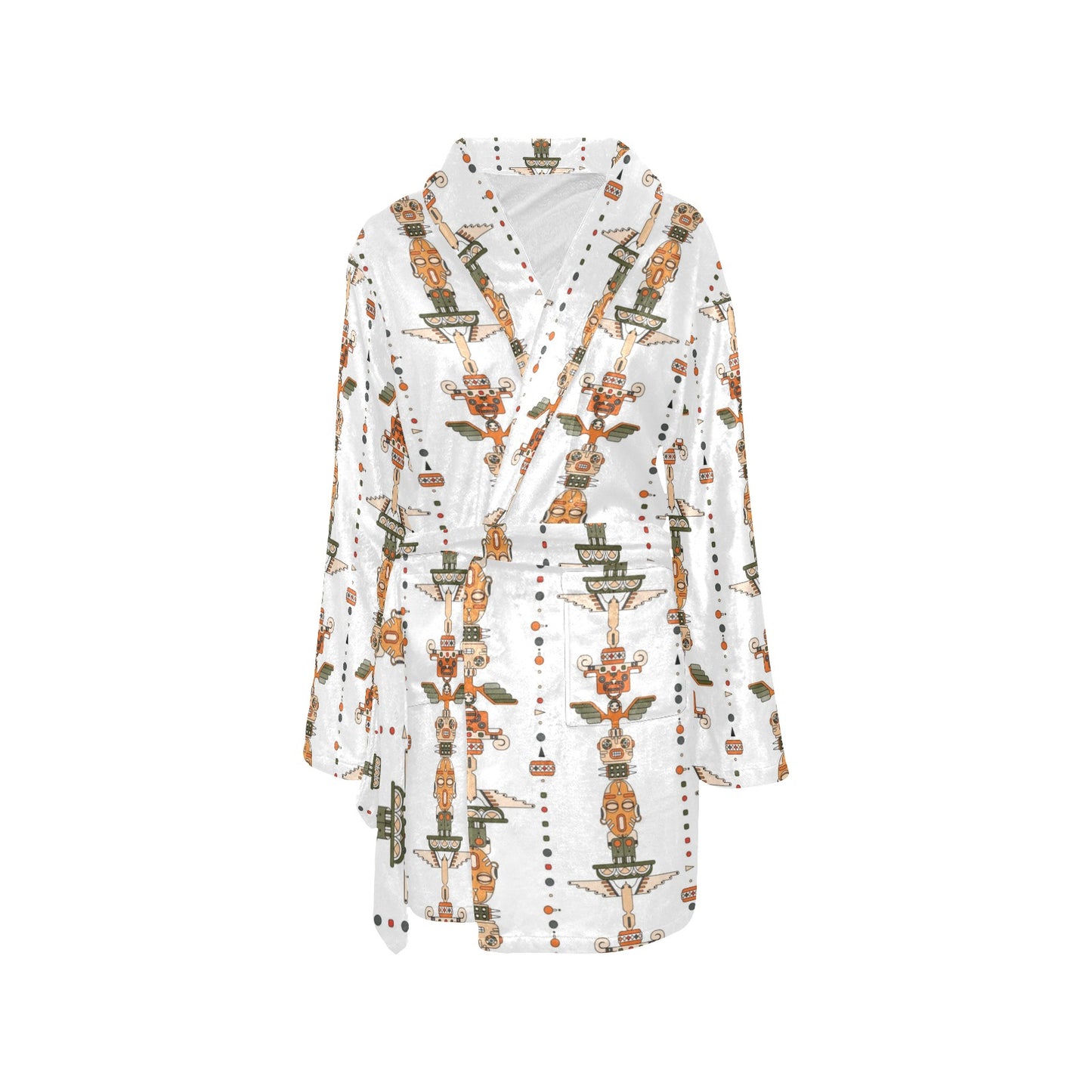 Totem Print Design LKS302 Women's Fleece Robe