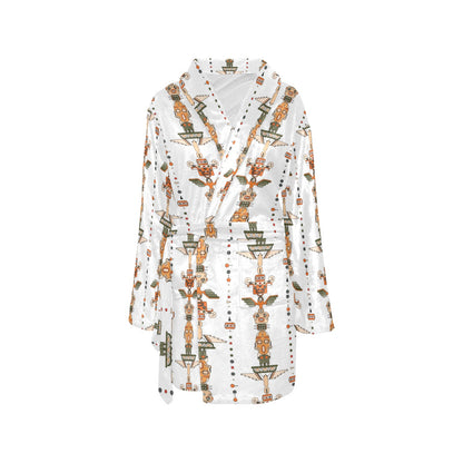 Totem Print Design LKS302 Women's Fleece Robe