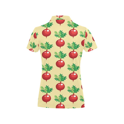 Radish Pattern Print Design A02 Women's Polo Shirt