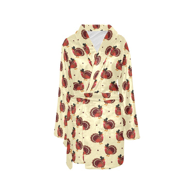 Thanksgiving Print Design LKS3010 Women's Fleece Robe