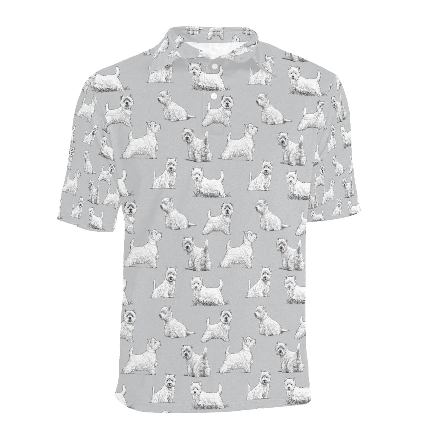 Scottish Terriers Print Design LKS3011 Men Polo Shirt