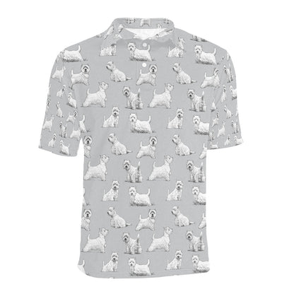Scottish Terriers Print Design LKS3011 Men Polo Shirt
