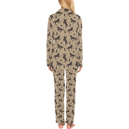 Cowboy Pattern Print Design 05 Women's Long Pajama Set