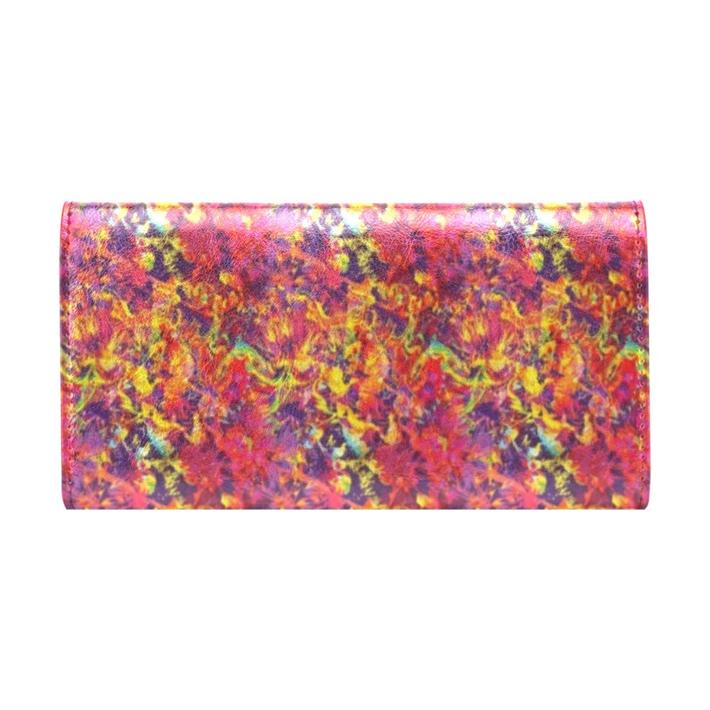 Splatter Print Design LKS303 Women's Trifold Wallet