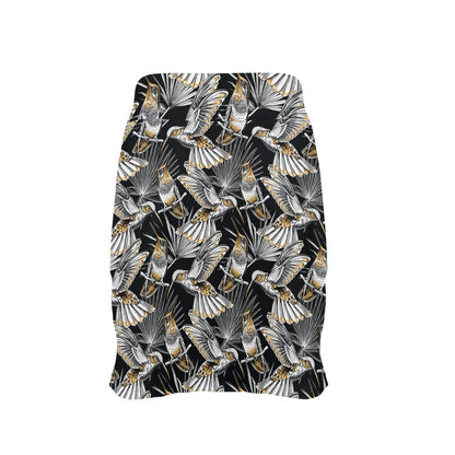 Hummingbird Gold Design Themed Print 17" Golf & Pickleball Skort with Pockets