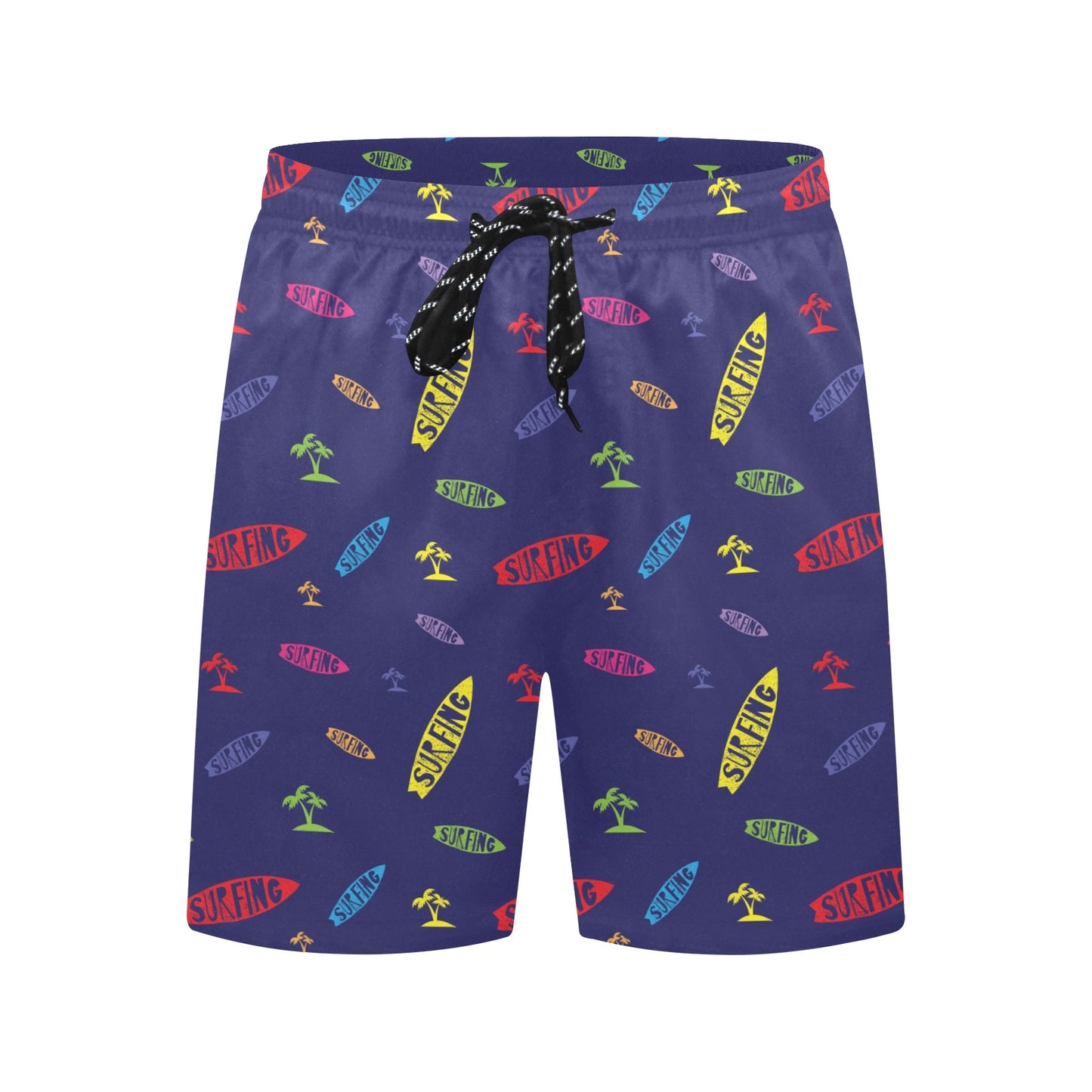 Surfboard Print Design LKS305 Men's Swim Trunks Beach Shorts