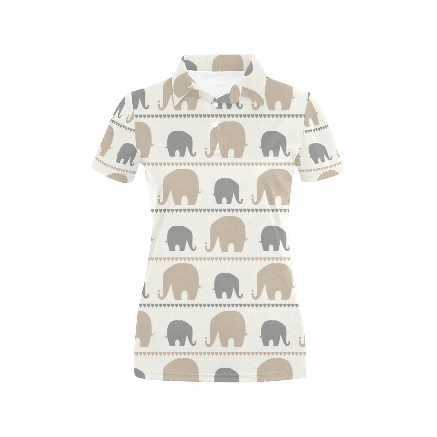 Elephant Cute Women's Polo Shirt