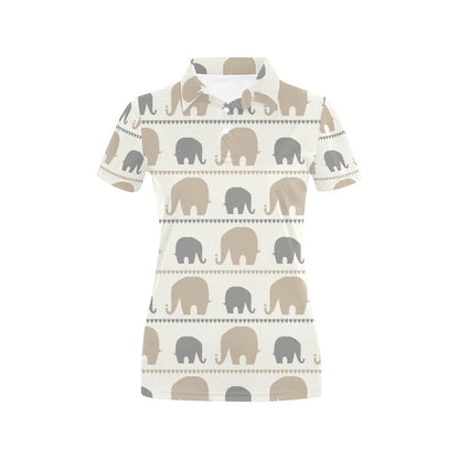 Elephant Cute Women's Polo Shirt