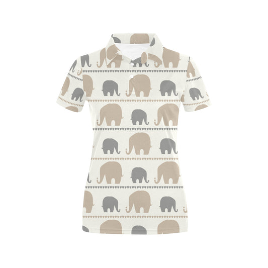 Elephant Cute Women's Polo Shirt