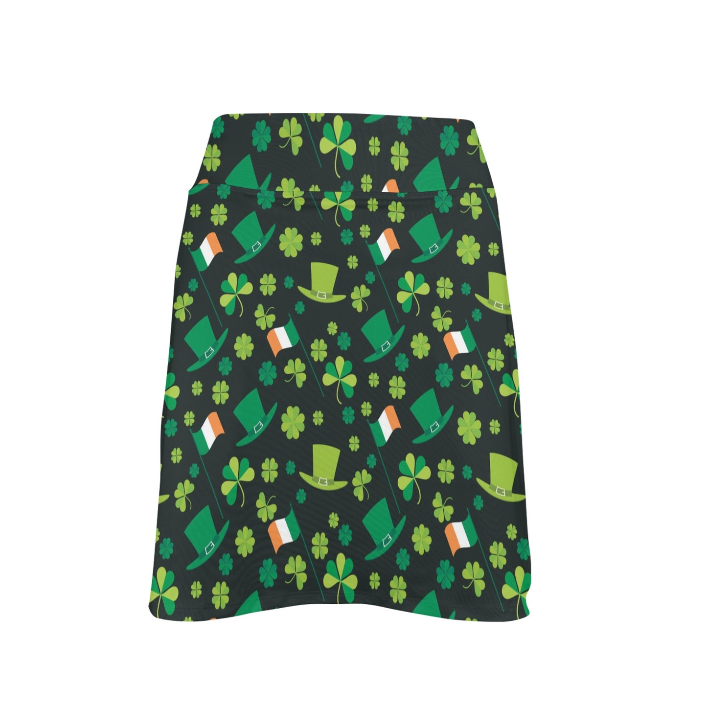 Shamrock Saint Patrick's Day Print Design LKS304 17" Golf & Pickleball Skort with Pockets