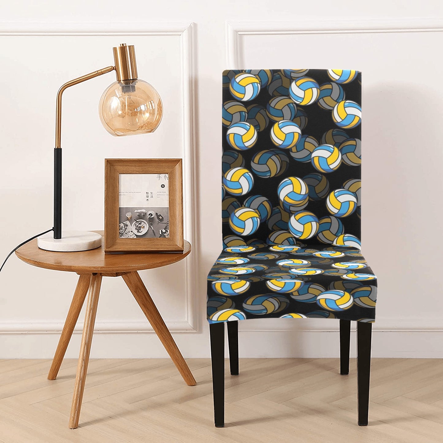 Volleyball Print Design LKS302 Dining Chair Slipcover