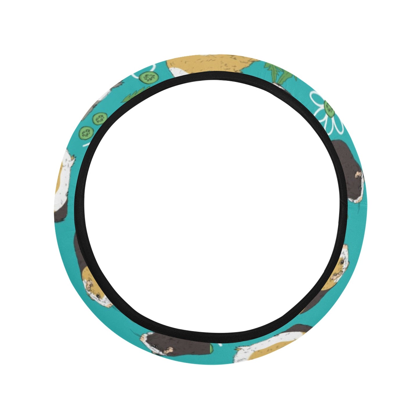 Guinea Pig Print Design LKS402 Steering Wheel Cover with Elastic Edge