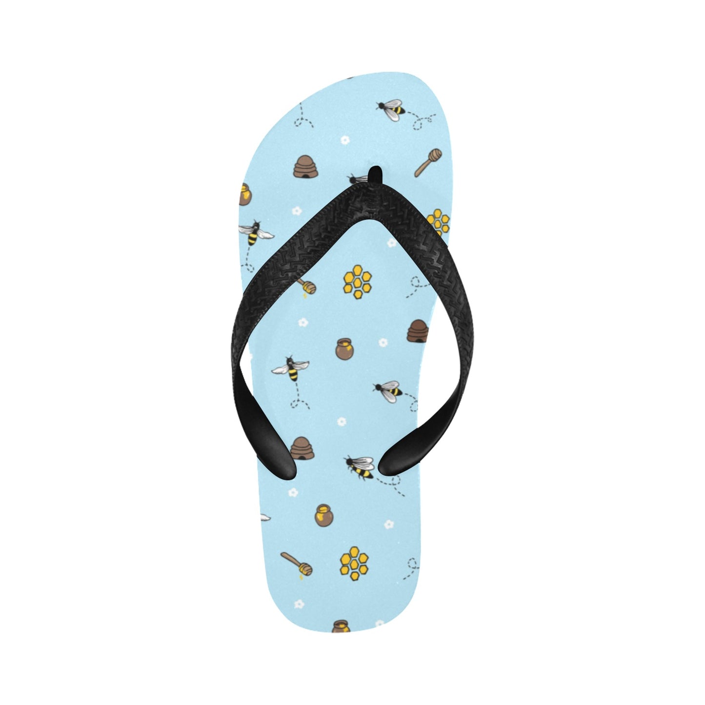Honey Bee Print Design LKS307 Flip Flops
