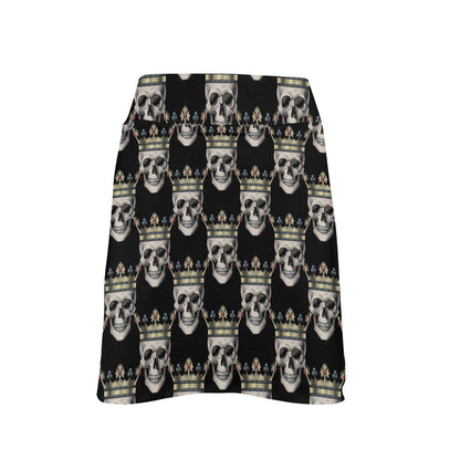 Skull King Print Design LKS3010 17" Golf & Pickleball Skort with Pockets