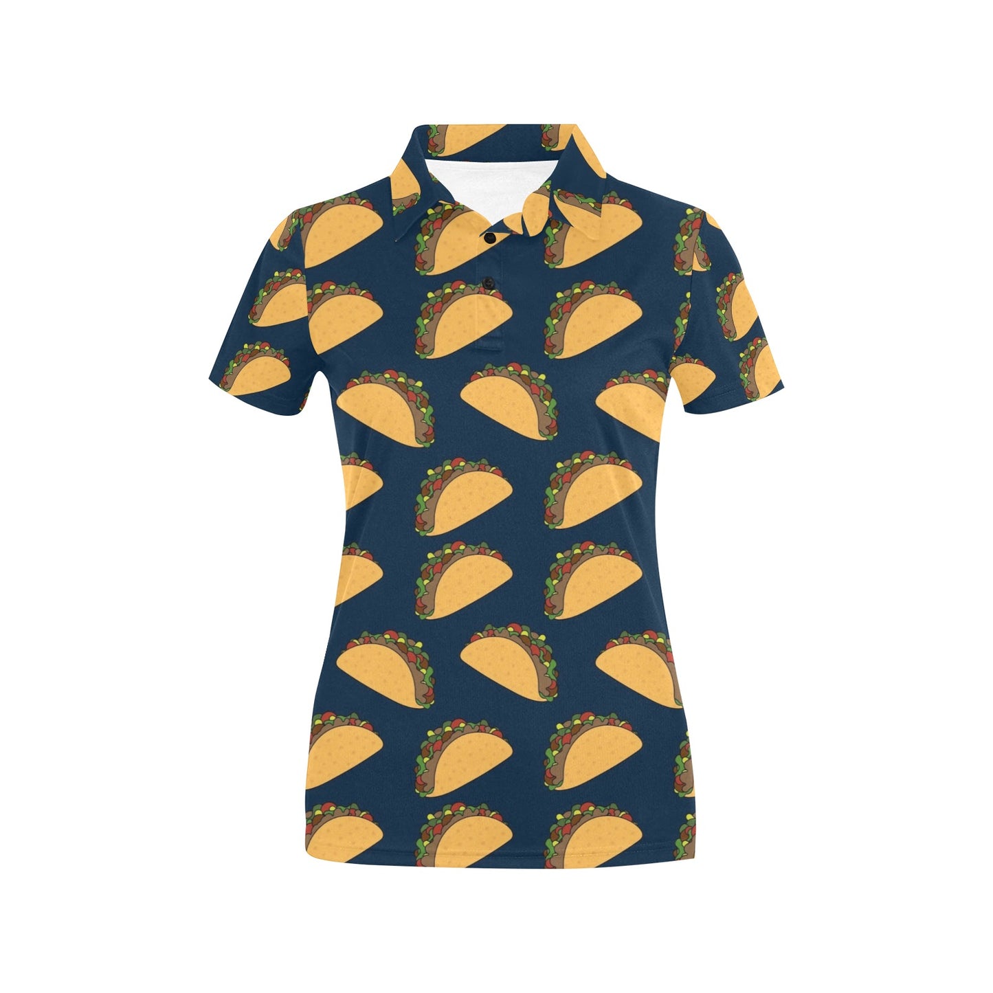 Taco Pattern Print Design TC04 Women's Polo Shirt