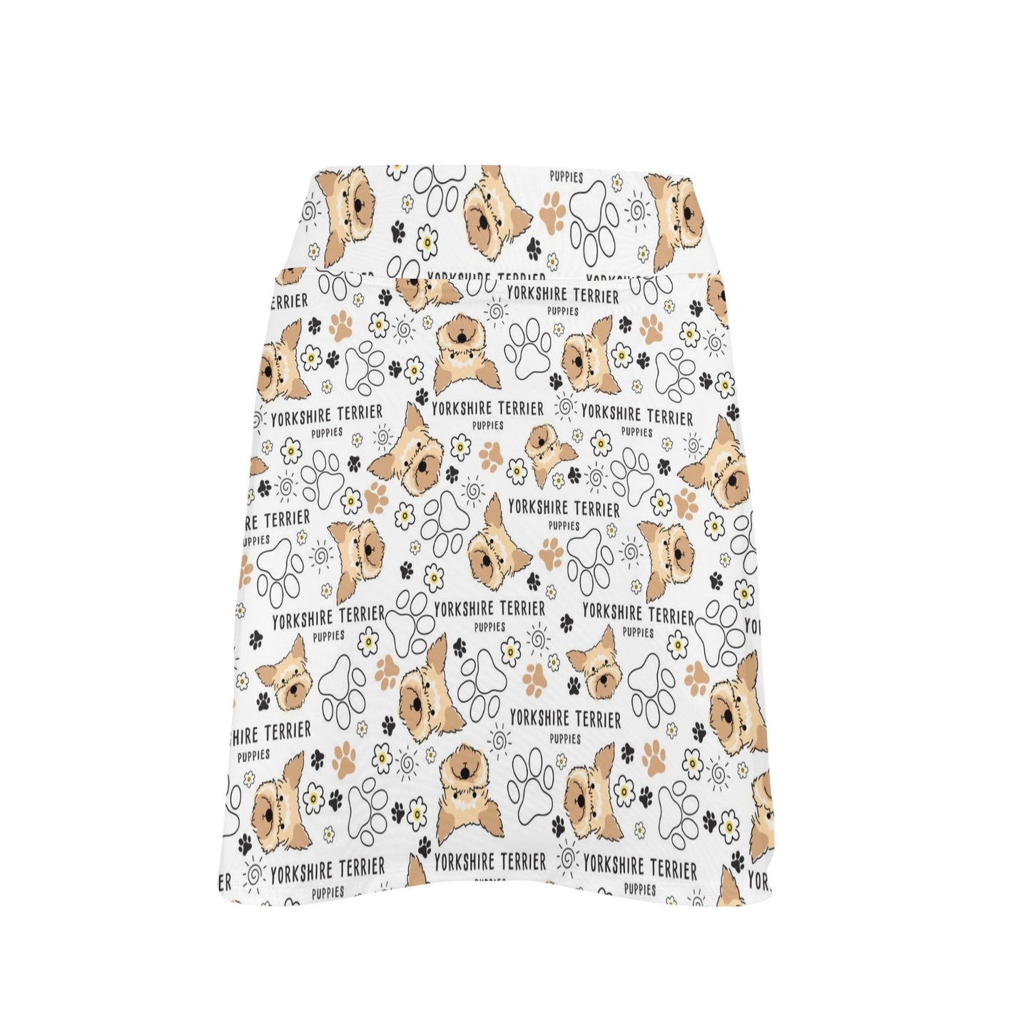 Yorkshire Terriers Print Design LKS308 17" Golf & Pickleball Skort with Pockets