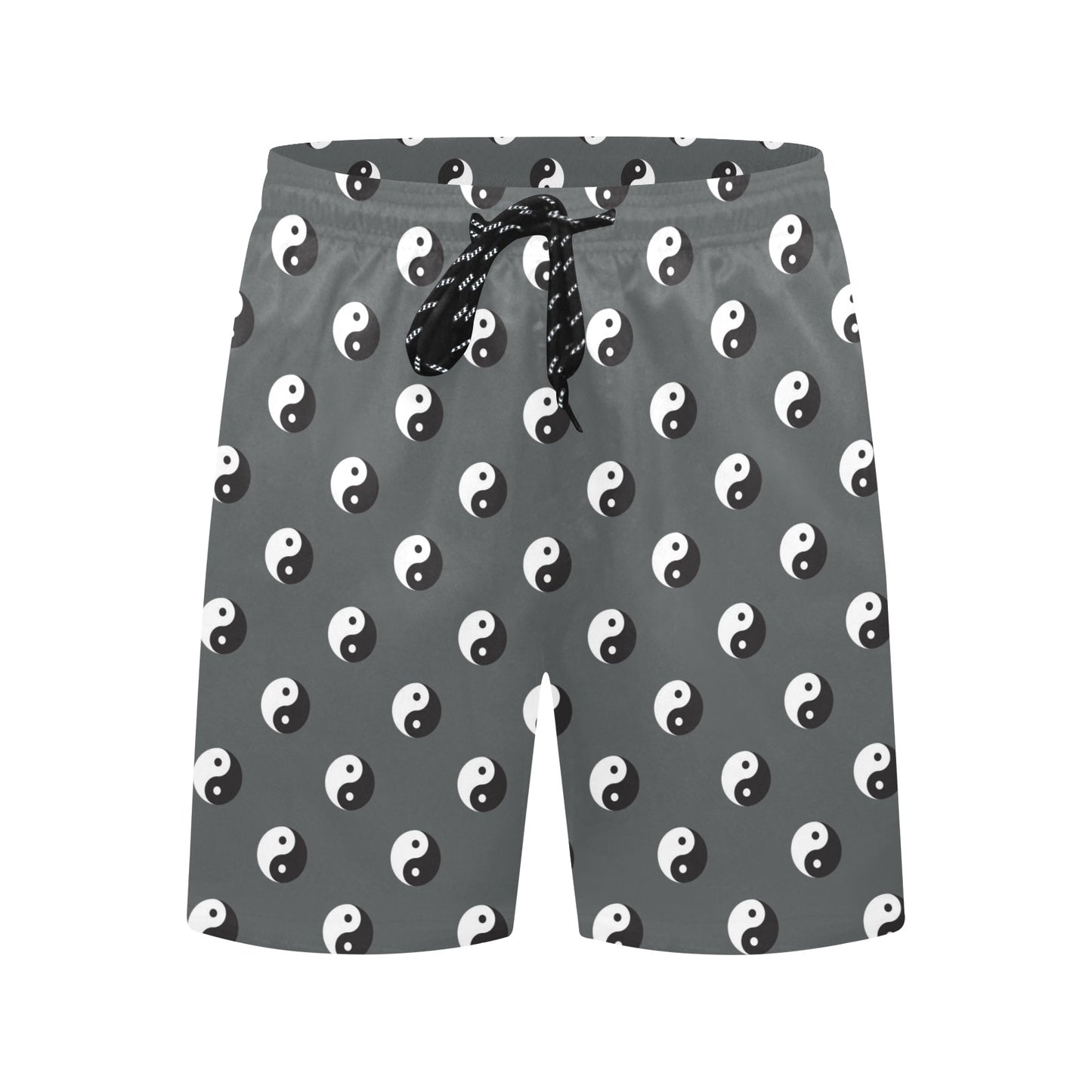 Yin Yang Print Design LKS303 Men's Swim Trunks Beach Shorts