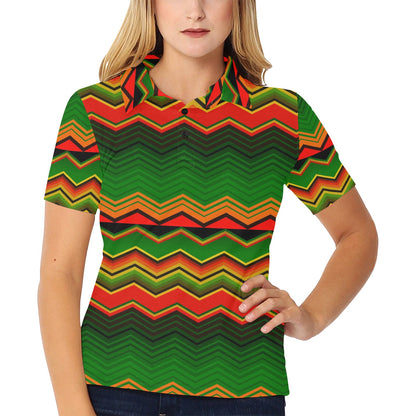 Serape Print Design LKS306 Women's Polo Shirt