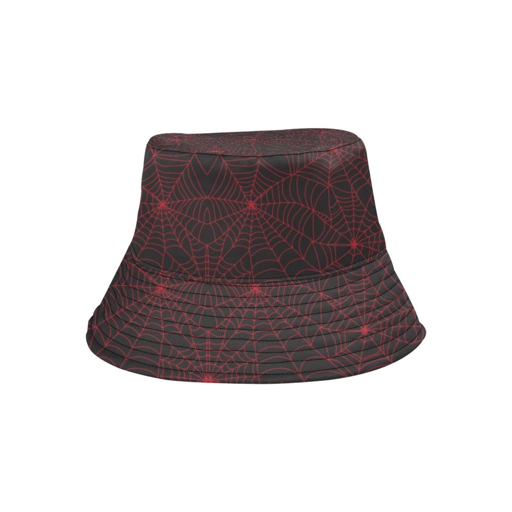 Spider Web Red Print Design LKS302 Unisex Bucket Hat