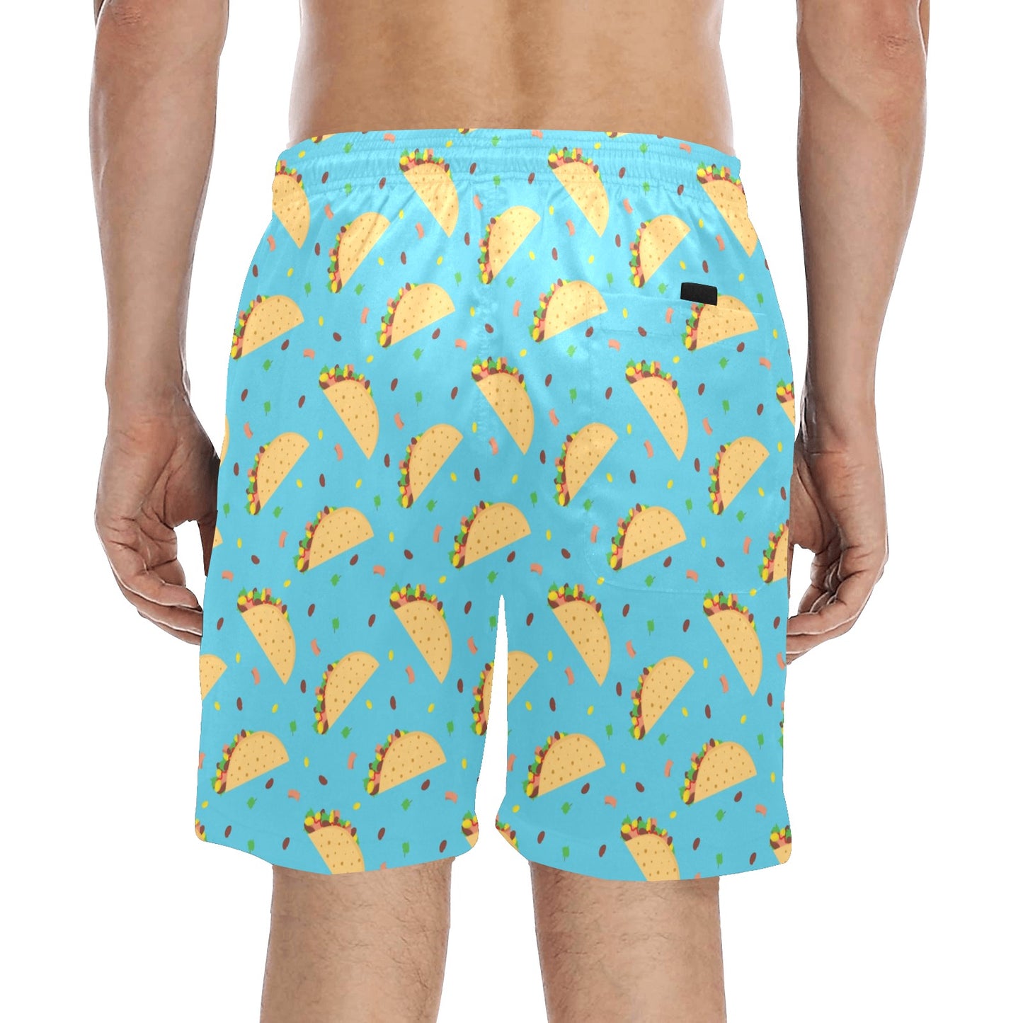 Taco Print Design LKS303 Men's Swim Trunks Beach Shorts