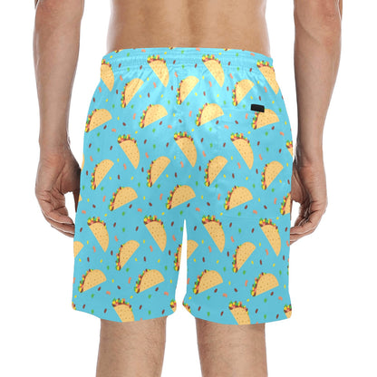Taco Print Design LKS303 Men's Swim Trunks Beach Shorts