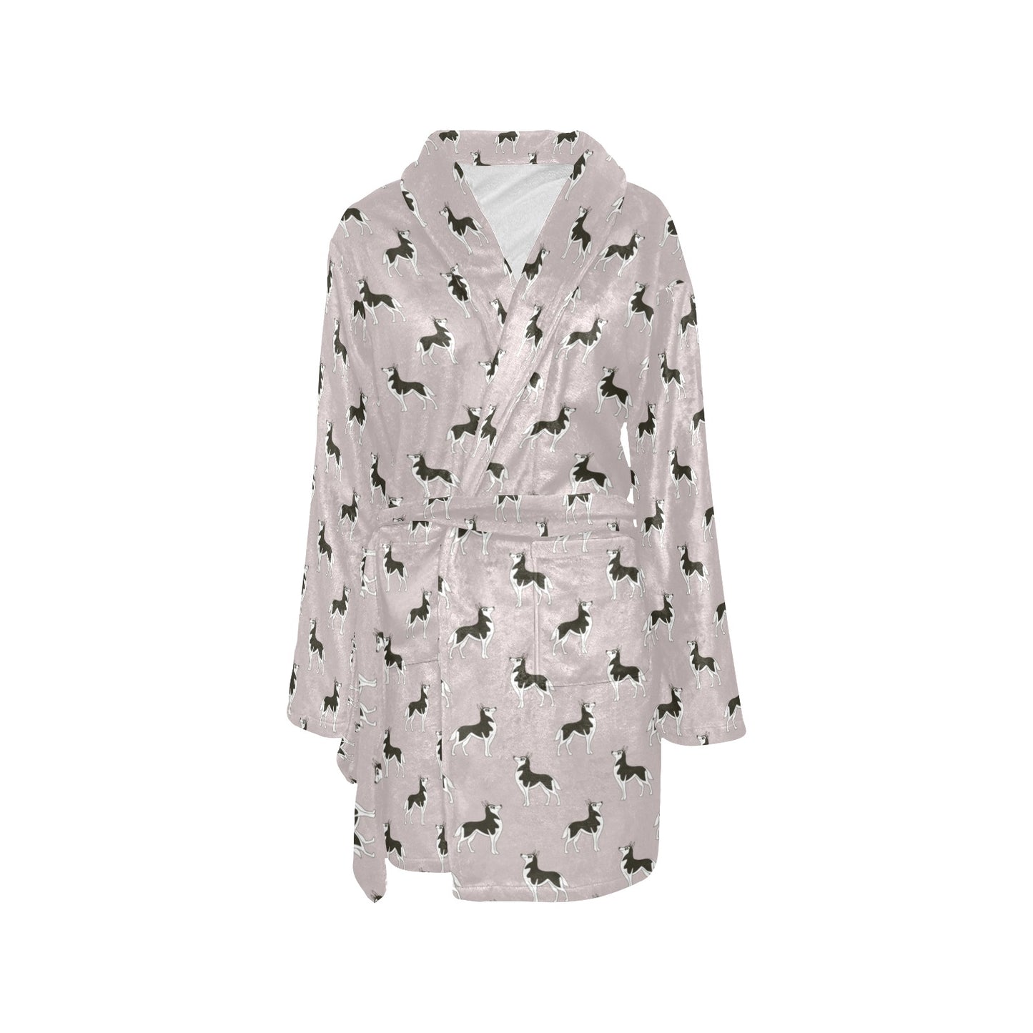 Siberian Huskies Print Design LKS301 Women's Fleece Robe