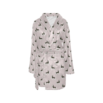 Siberian Huskies Print Design LKS301 Women's Fleece Robe