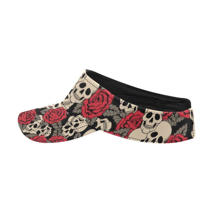Skull And Roses Print Design LKS301 Unisex Sun Visor