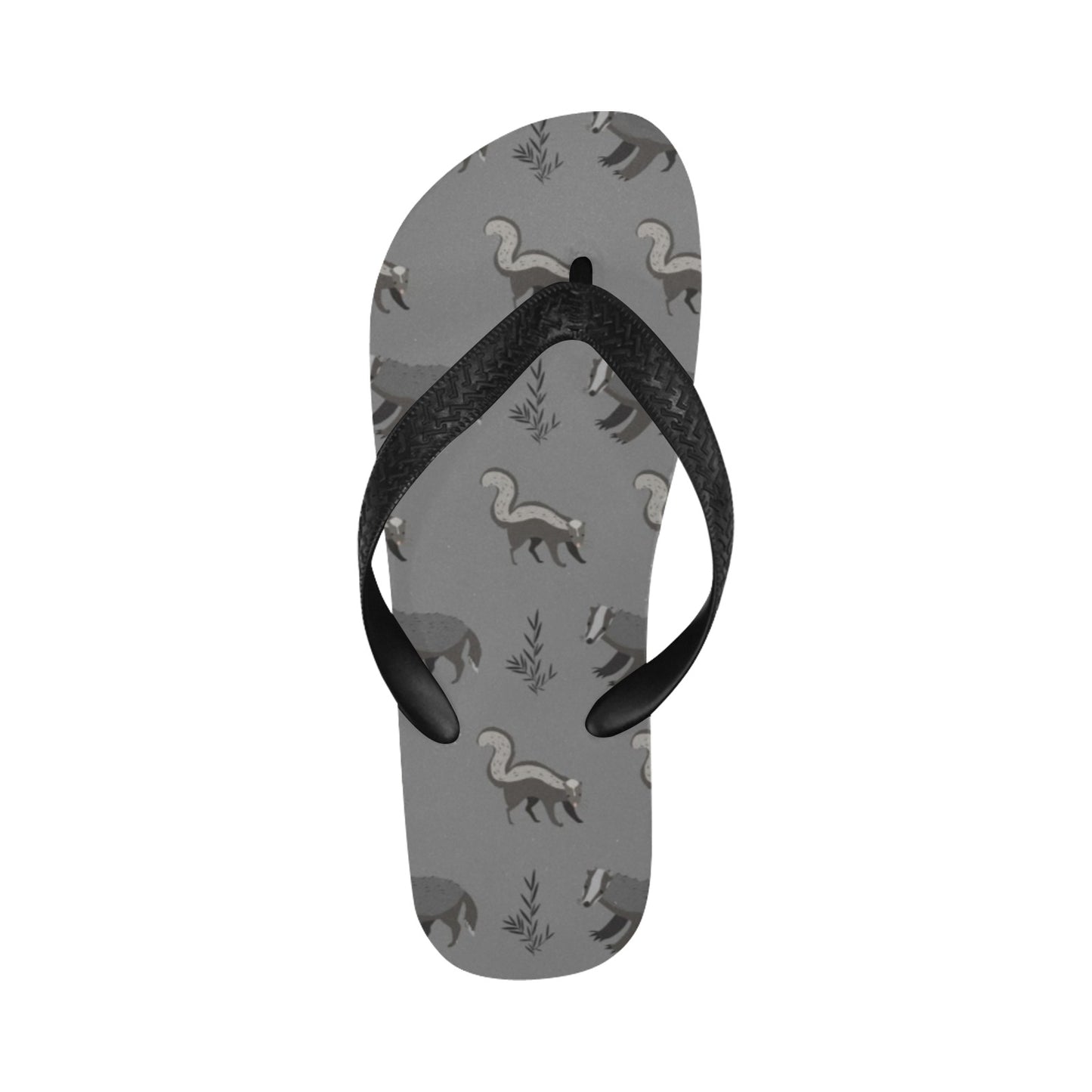 Skunk Print Design LKS301 Flip Flops