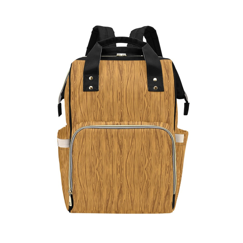 Wood Texture Print Design LKS301 Diaper Bag Backpack
