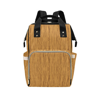 Wood Texture Print Design LKS301 Diaper Bag Backpack