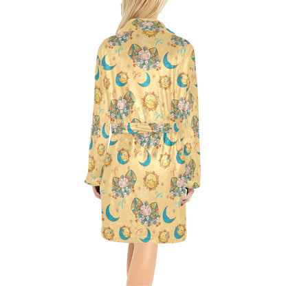 Aries Zodiac Pattern Print Design 03 Women's Fleece Robe