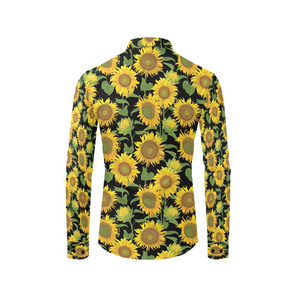 Sunflower Print Design LKS302 Men's Long Sleeve Dress Shirt